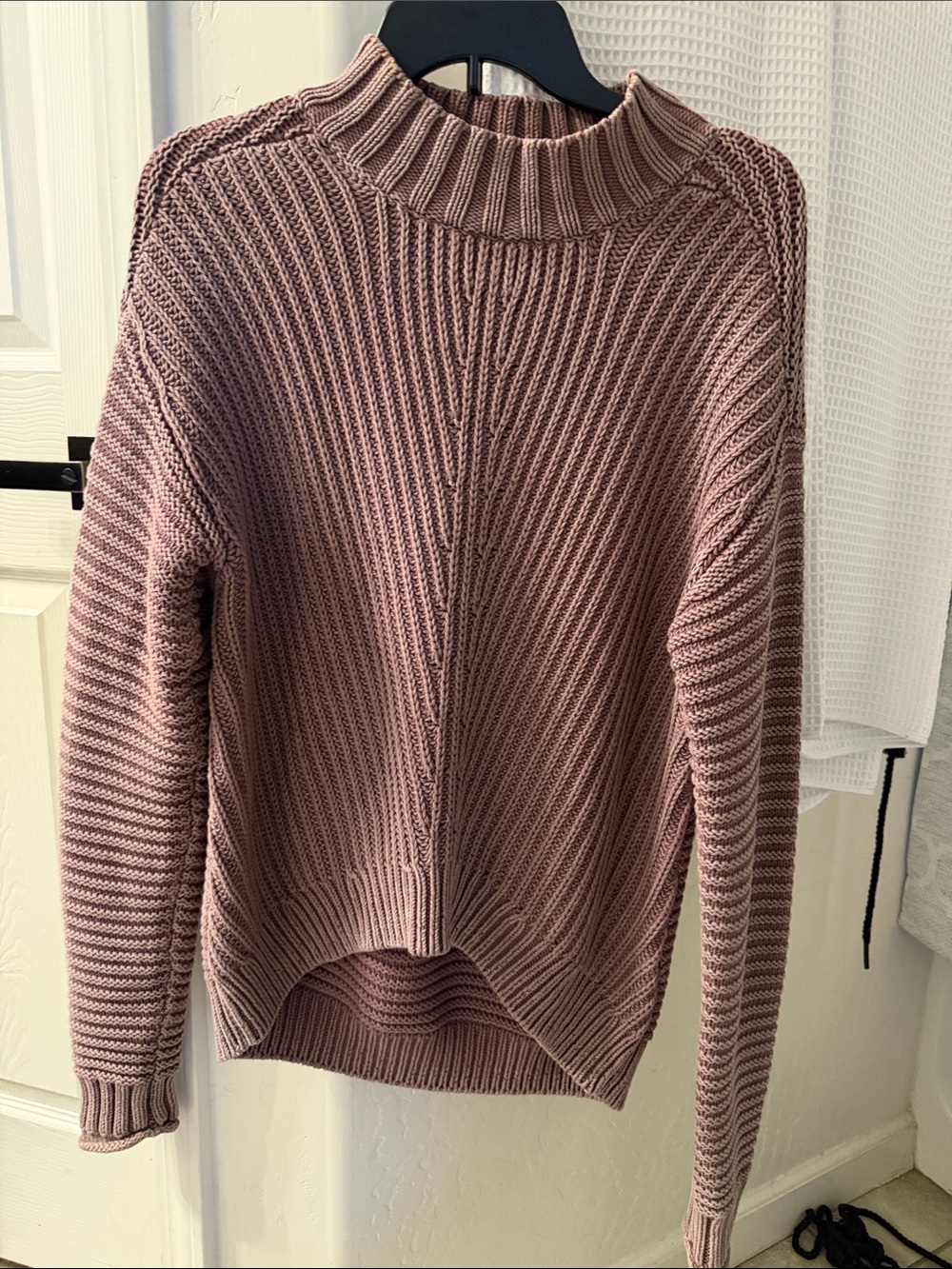 Lucky Brand Mauve Ribbed Turtleneck Sweater
